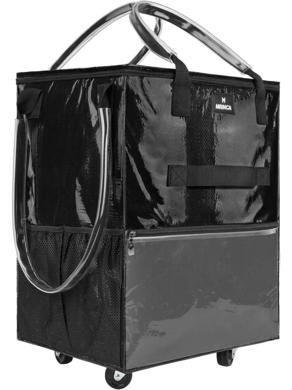 Large 130L Foldable Rolling Grocery Bag on 5 Wheels - Reusable & Convenient Tote